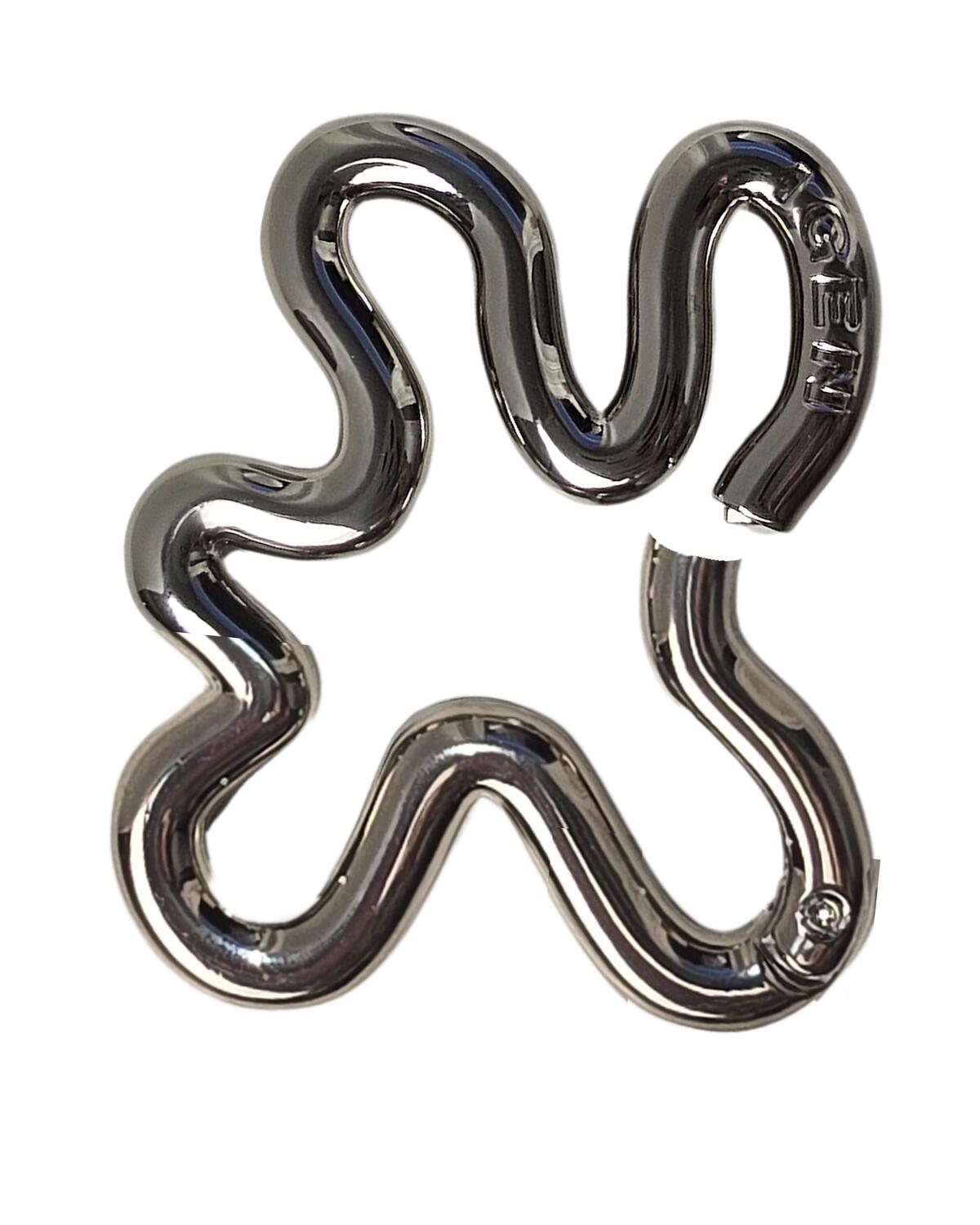 Swirl hook nøglering - sølvfarvet